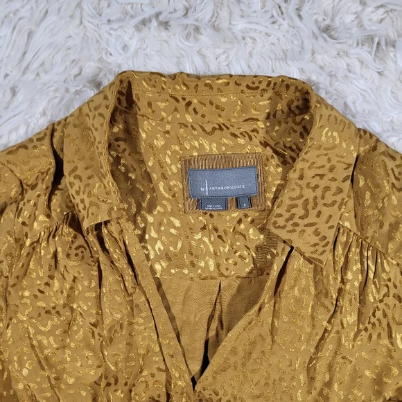 Anthropologie Jacquard Long-Sleeve Mini Dress Size Small - Picture 8 of 16